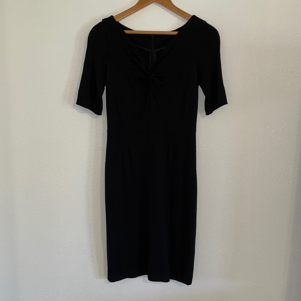 💖 Classic black dress long torso